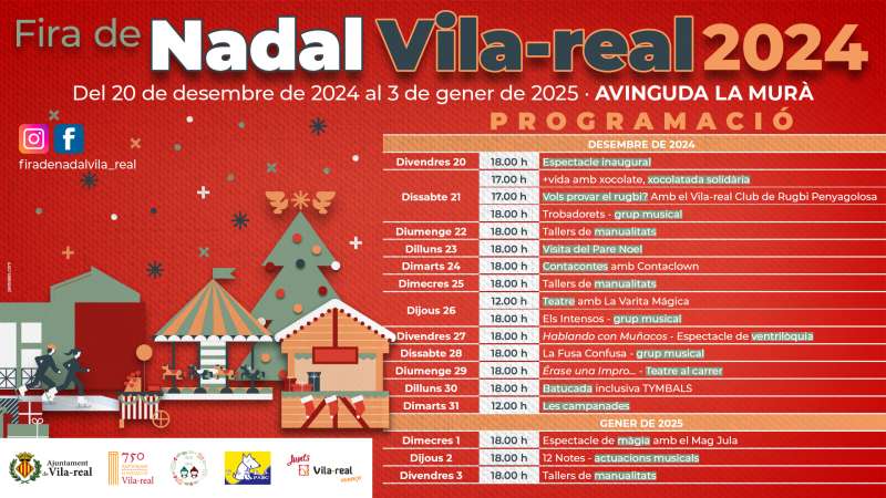 Programaci de la Fira de Nadal de Vila-real. EPDA