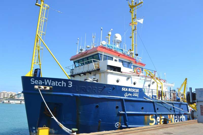 El Sea-Watch 3 atracado en el puerto de Burriana. Imagen cedida por la ONG L