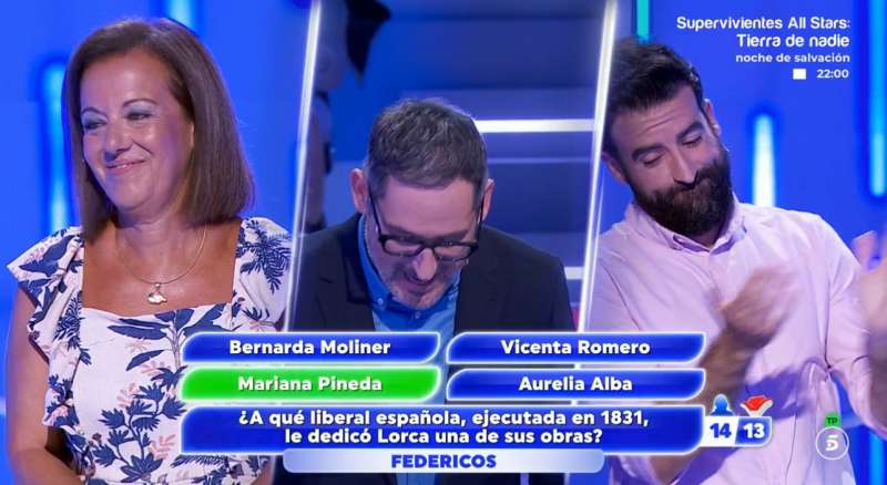 Marian en el momento de ganar el duelo. TELECINCO