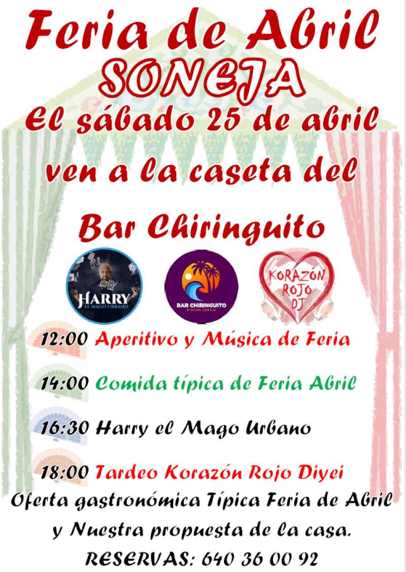 Cartel de la Feria de Abril de Soneja. EPDA