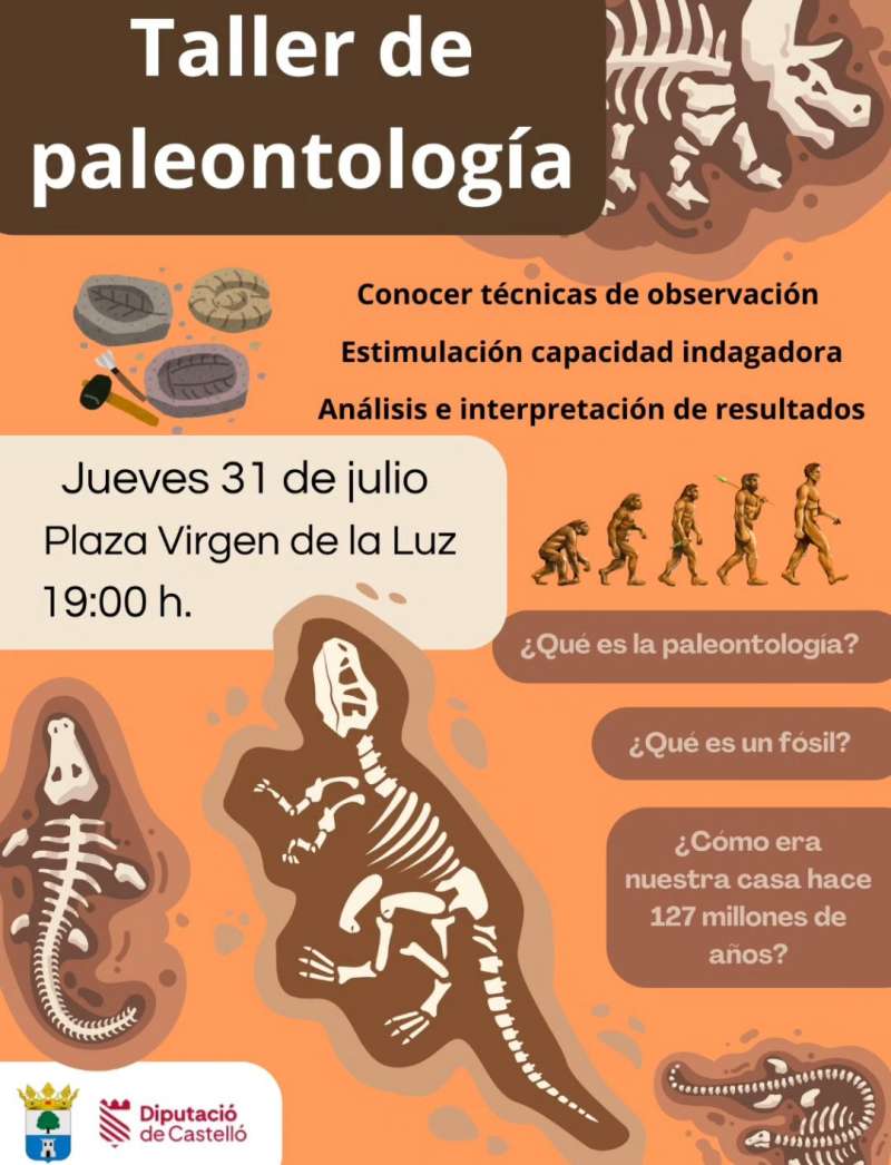 Taller de paleontologa en Navajas. EPDA