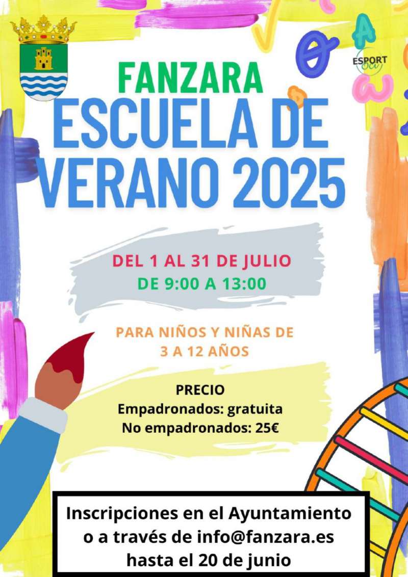 Abiertas las inscripciones a la escuela de verano de Fanzara. EPDA