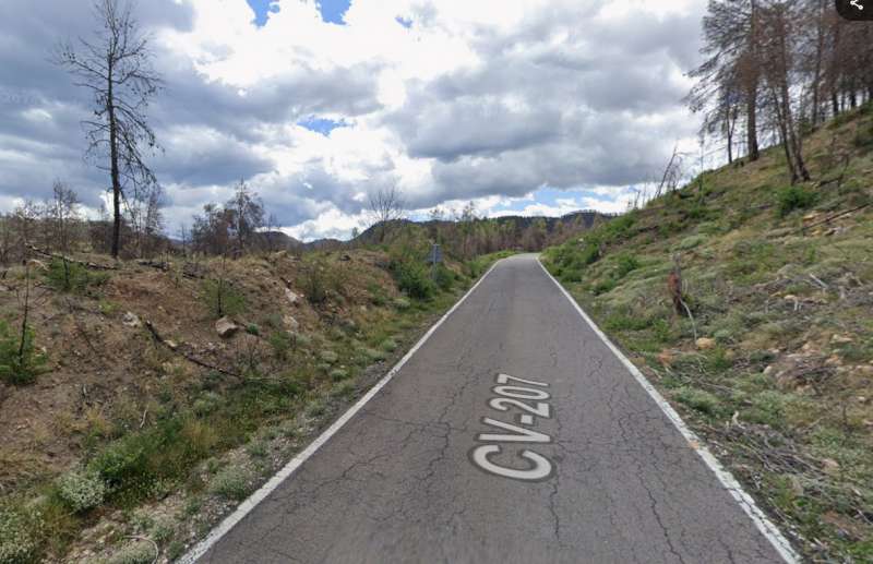 Tramo de la carretera antes de las obras. Google Maps