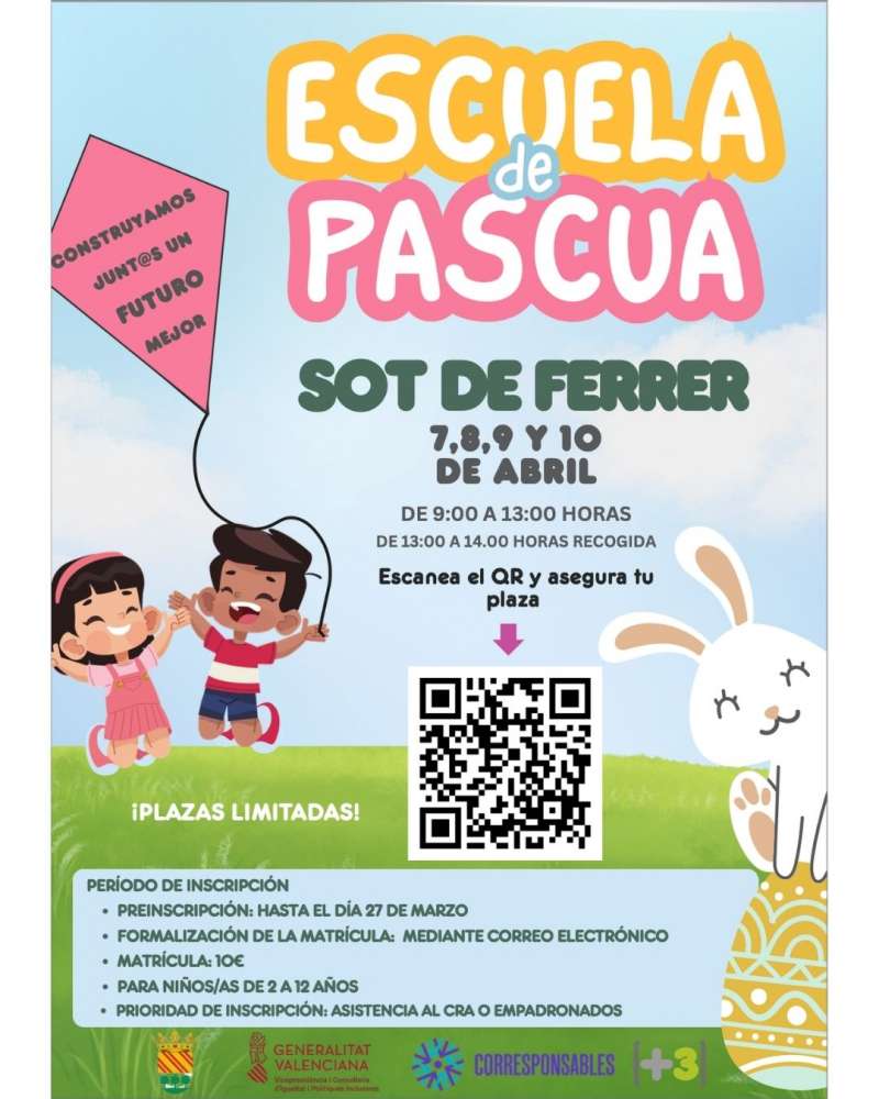 Cartel de la Escuela de Pascua de Sot de Ferrer. EPDA